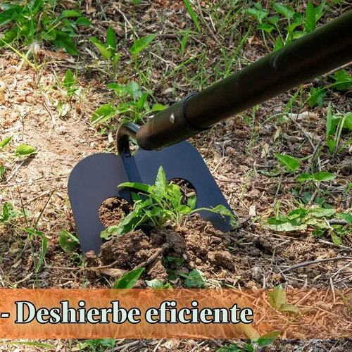 Vista 6 de Azada de jardín para deshierbe, herramienta de jardín de azada resistente, mango largo, 58 pulgadas