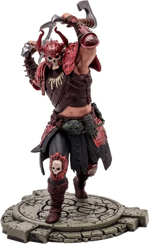 Vista 6 de McFarlane Toys - Diablo IV Rend Bárbaro y Nigromante de Sangre Paquete de 2 Figuras Posadas con Etiqueta de Oro 1:12 Escala 1:12, Etiqueta Dorada