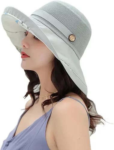 Vista 10 de Sombrero de playa con protección UV para el sol de verano Beige