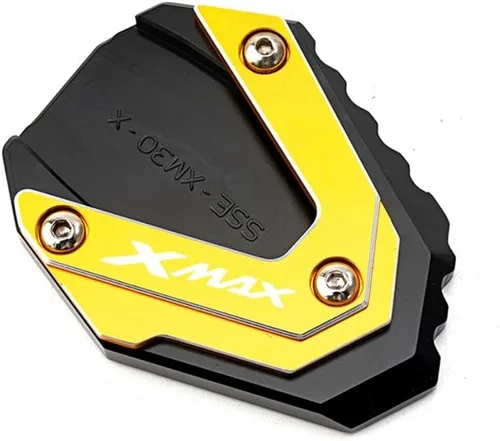 Vista 7 de WONANG Motorcycle Side Stand pad for Y&AMAHA Xmax 300 2023 Xmax 125 250 400 X-MAX300 Motorcycle CNC Side Stand Enlarger Kickstand Pad (Color : 1)