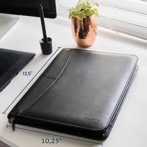 Vista 4 de cossini Premium con Business portafolios/portadocumentos de piel sintética cierre con cierre y el Interior 10.1 inch Tablet Sleeve