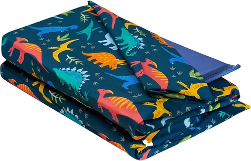 Vista 18 de Wildkin Funda de algodón para siesta para niñas, funda de repuesto suave con solapa cosida, se adapta a alfombrillas de vinilo de 1.5 pulgadas