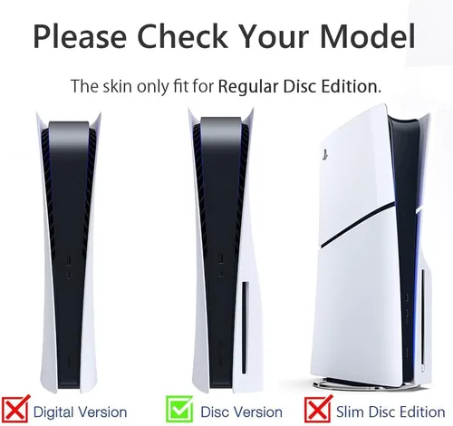 Vista 3 de PS5 Skin - Disc Edition Game Console and Controller Accessories Cover Skins PS5 Controller Skin Gift PS5 Skins for Console Full Set Black Joker