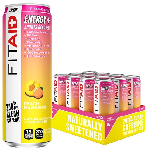 Vista 11 de Bebida FITAID ENERGY, 0.007 onzas de cafeína natural, keto, piña y mora, omega-3, 15 calorías, paleo, vegana y sin gluten, sin edulcorantes