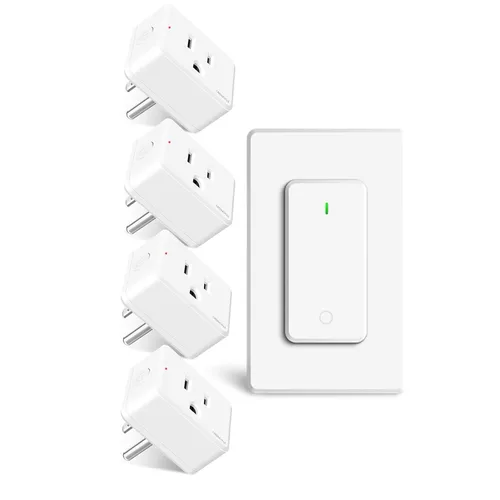 Vista 28 de Toma de control remoto, interruptor de luz y enchufe remoto greencycle con interruptor de luz inalámbrico, rango de 500 pies, no necesita cableado