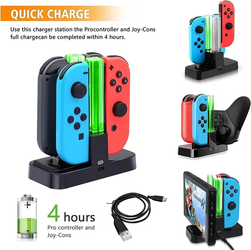Vista 3 de 22 en 1 GTAplam Case Accessories Kit compatible con Nintendo Switch OLED, paquete de accesorios de viaje con funda de transporte, protector