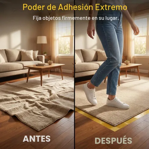 Vista 6 de Cinta de doble cara resistente, cinta adhesiva de malla de tela, 1.18