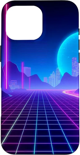Vista 19 de Vaporwave Aesthetic Synthwave Retrowave 80s 90s Art Case for iPhone 16
