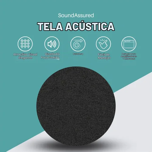 Vista 2 de TruWeave™ de SoundAssured - Tela acústica - 100% transparente acústicamente - para paneles acústicos de bricolaje, tela de parrilla de altavoces