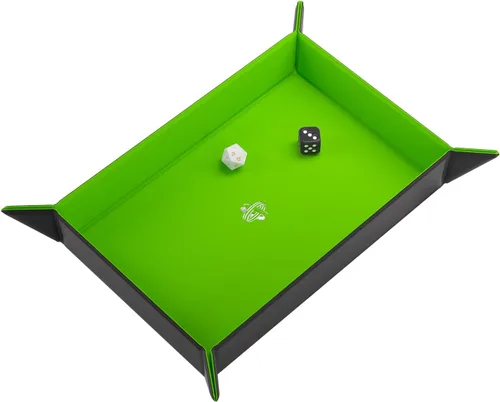 Vista 2 de Bandeja de dados magnética rectangular negro/verde