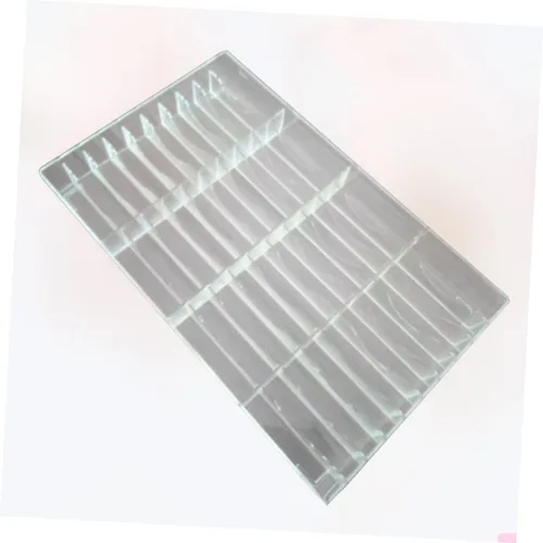 Vista 5 de Elegante organizador de almacenamiento de maquillaje acrílico 40 ranuras para sombra de ojos Blush caja de almacenamiento de acrílico grande