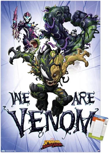 Vista 20 de Trends International Marvel Comics TV - Póster de pared de Spider- Man: Maximum Venom - We Are Venom, 22.375 x 34 pulgadas, versión enmarcada