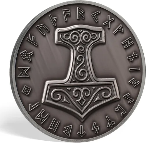 Vista 3 de AtSKnSK Moneda vikinga (guerrero de barba roja)