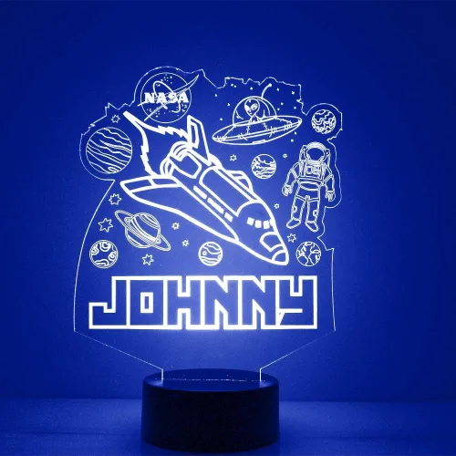 Vista 12 de MMS Arcade - Luz nocturna personalizada con control remoto, lámpara de luz LED grabada personalizada con tu nombre o texto, luz nocturna de juego