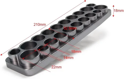 Vista 3 de YEAHRUN-Soporte multifunción para destornillador, bandeja de exhibición para juguetes de control remoto, metal CNC, 20 ranuras, 1 Uds.