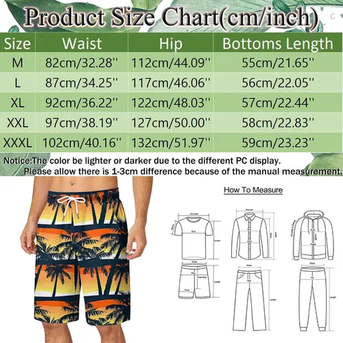 Vista 3 de Pantalones cortos de playa para hombre, pantalones cortos de cerveza especial con estampado de playa, pantalones con cordón para hombre, pantalones