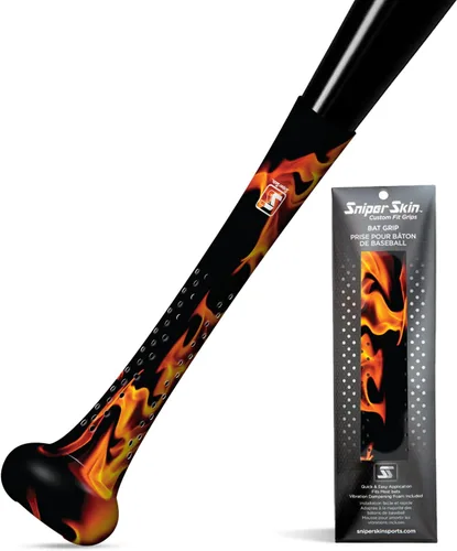 Vista 11 de SNIPER SKIN Baseball & Softball Bat Grip - Replacement Bat Grip Wrap - Easy Install, Strong, Waterproof, Tacked for Performance Negro