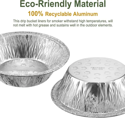 Vista 2 de Mini moldes para tartas de papel de aluminio de 5 pulgadas, paquete de 100
