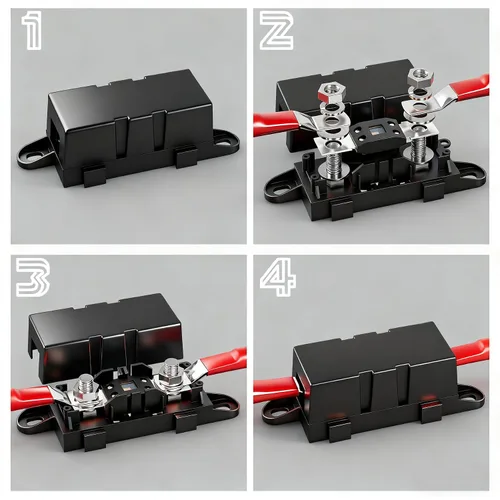 Vista 4 de Fusible MEGA/AMG de 32 V 30 A, montaje de perno de alta corriente automotriz de 30 amperios para automóviles, camiones, vehículos de construcción