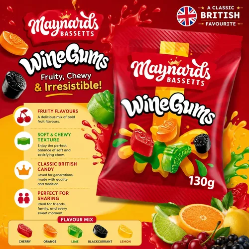 Vista 5 de Maynards - Bolsa de goma de vino (4.59 oz, 6 unidades)