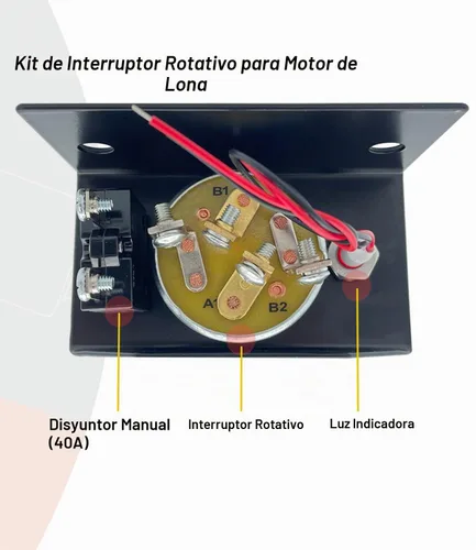 Vista 3 de Kit de interruptor giratorio de motor de lona que reemplaza a ATPRS1 5540710 9421-12 VDC 50 amperios