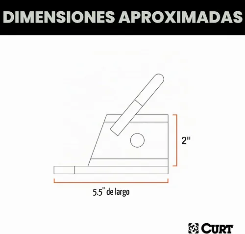 Vista 3 de Adaptador lengüeta atornillable CURT 45006