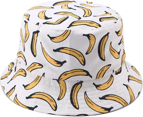 Vista 8 de Sombrero de pescador reversible de doble cara con estampado unisex Banana