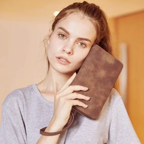 Vista 3 de CLUCI Maletín de cuero para mujer con cartera para mujer