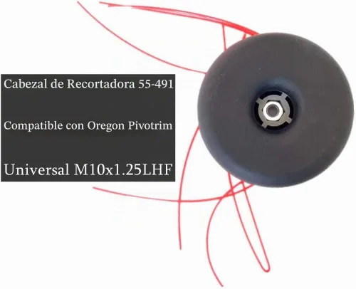 Vista 3 de Cabezal de recortadora Pro 55-491 apto para Oregon Pivotrim M10x1.25LHF Universal Sthil Ech o Red Max Straight Shaft Gas Trimmers