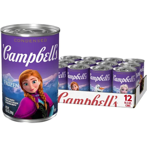 Vista 16 de Campbell's Sopa condensada para niños, pasta de Disney Princess Cool Shapes con pollo en caldo de pollo, lata de 10.5 onzas (paquete de 4)