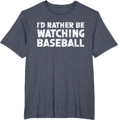 Vista 30 de Camiseta de béisbol I'd Rather Be Watching
