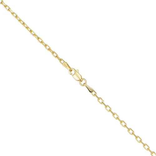 Vista 3 de Kooljewelry - Pulsera de oro amarillo de 14 quilates con corazón (5.5 pulgadas)
