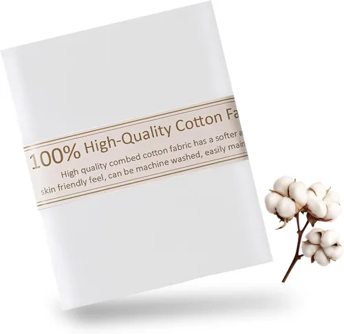 Vista 11 de Tela de Algodón Azul Bebé para Coser de 59 Pulgadas de Ancho, Tela de Popelina de Algodón 100% Natural por Yarda, Material de Algodón Suave