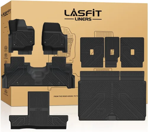 Vista 20 de LASFIT Alfombrillas delanteras para Ford F-150 2015-2026 F150 Lightning 2022-2025 SuperCrew & Super Cab Alfombra para todo tipo de clima, tapetes