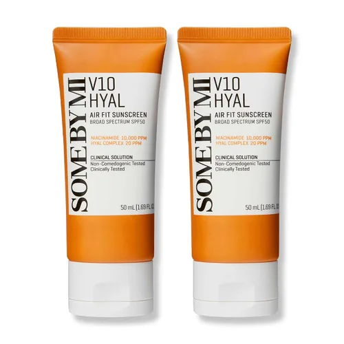 Vista 10 de SOME BY MI V10 Hyal Air Fit Protector Solar SPF 50 – 1.69oz, 50ml – Protector solar coreano de Centella para la cara con protección UV – No graso