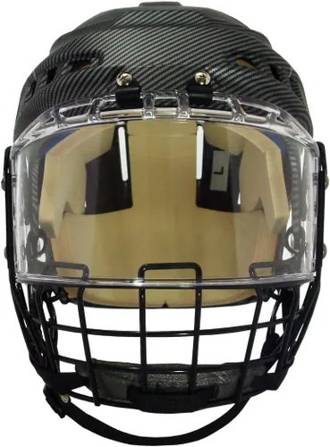 Vista 4 de TronX S920 Senior Full Hockey Casco Cage & Shield Clear Certificado Antiempañamiento y Antiarañazos Combo híbrido – Nuevo modelo 2025 actualizado