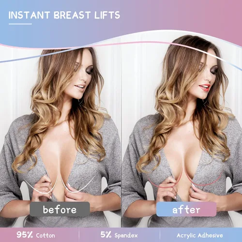 Vista 2 de Cinta de pecho para reemplazar tu brasier, cinta instantánea para el pecho, adecuada para A-G, cinta Bob para levantamiento de senos con 1 cinta