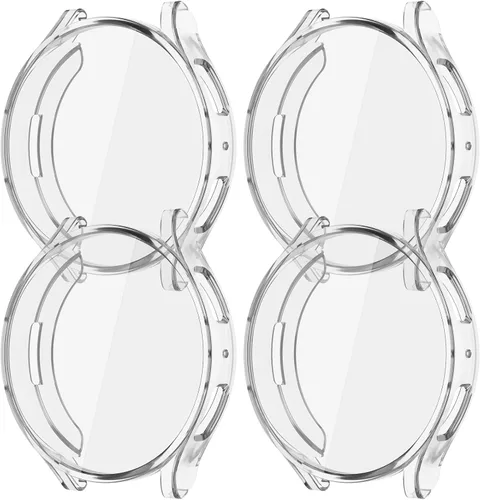 Vista 31 de Rc-Z para Samsung Galaxy Watch 5/Galaxy Watch 4 de 40 mm, paquete de 4 fundas de TPU suave con cubierta completa para la cara, protector de pantalla