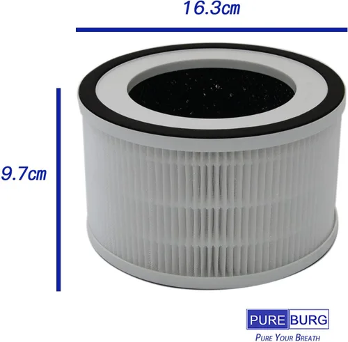 Vista 3 de PUREBURG Filtro de repuesto compatible con purificadores de aire Afloia Fillo Halo Allo y purificador de aire Mooka Allo, 2 unidades de carbón
