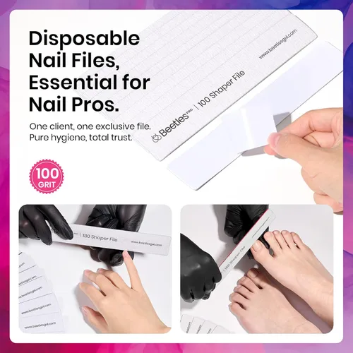 Vista 3 de Beetles Pro - Limas de uñas de grano 100 para uñas acrílicas