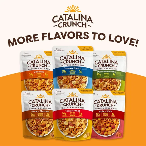 Vista 7 de Catalina Crunch Mezcla de Snacks con Proteína y Cheese Crisps - 10g de Proteína, 1g de Azúcar por Porción - Buena Fuente de Fibra, Keto, Sin Gluten
