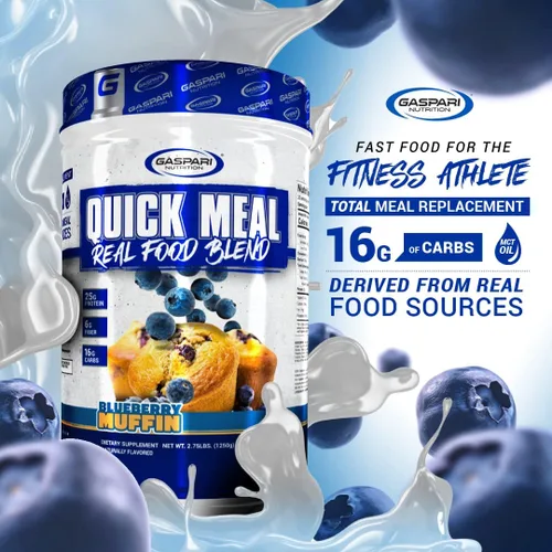 Vista 2 de Gaspari Nutrition Comida rápida, batido de proteína de reemplazo total de comida, proteína completa de aislado de proteína de carne, proteína