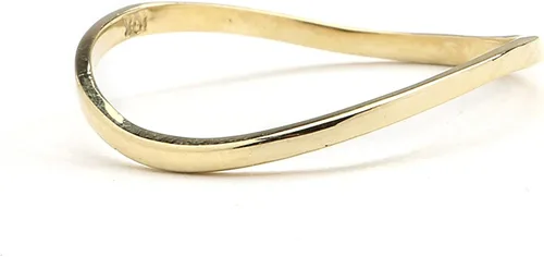 Vista 3 de Floreo 10k Fine Gold Thin Comfort Fit Curved Wave Thumb Ring (1.5mm)
