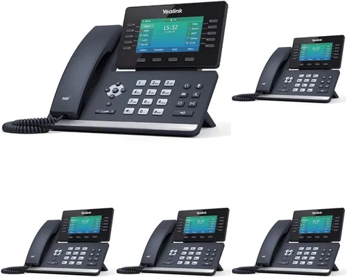 Vista 2 de Yealink Teléfono IP T54W, 16 cuentas VoIP. Pantalla a color de 4.3 pulgadas. USB 2.0, Wi-Fi 802.11ac, Ethernet Gigabit de doble puerto, PoE 802.3af