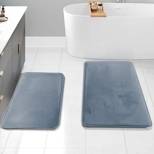 Vista 142 de Clara Clark tapete para baño, regadera o tina, de gomaespuma, negro, antiderrapante Camel Oro
