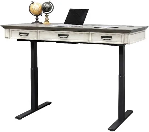 Vista 8 de Martin Furniture Hartford - Escritorio eléctrico para sentarse o de pie, color marrón