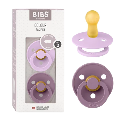 Vista 88 de BIBS - Paquete de 2 chupetes para bebés, goma natural libre de bisfenol A, hechos en Dinamarca, colección Colour, para bebés de 18+ meses, azul bebé