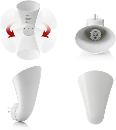 Vista 2 de AURAGLOW Enchufe GU10 Foco Empotrado de Pared Luz de Lavado - Sin Bombilla LED Incluida Socket spotlight lamp, no wiring, rotates for up or down