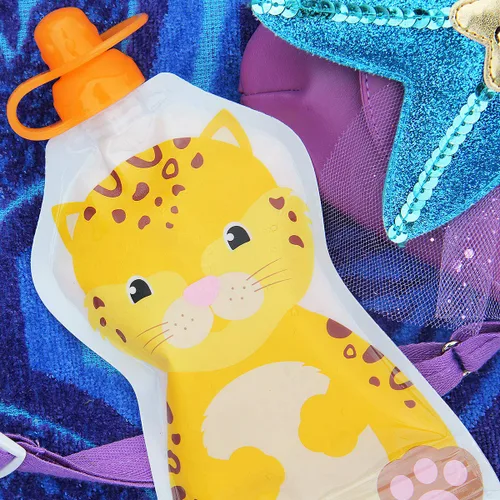 Vista 5 de ChooMee SoftSip - Bolsa superior para alimentos Destete LED para bebés, válvula de control de flujo sin derrames, protege la boca de los niños