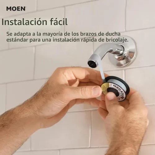 Vista 8 de Moen Eco Performance - Cabezal de ducha de mano de una sola función, barra deslizante de 24 pulgadas, acabado en oro cepillado, 3868EPBG